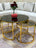 Duo Tables Basses Modernes Noir & Or
